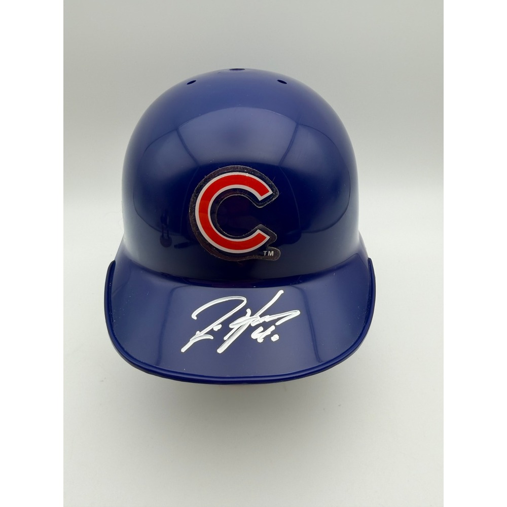 Rich Harden Signed Chicago Cubs Mini Batting Helmet 2009 Spring Training Riddell